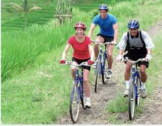 Voyage sur-mesure, Randonnée en VTT dans les rizières.