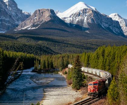La traversée des Rocheuses en train