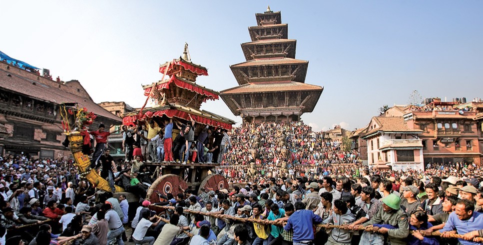 Bisket Jatra au Népal