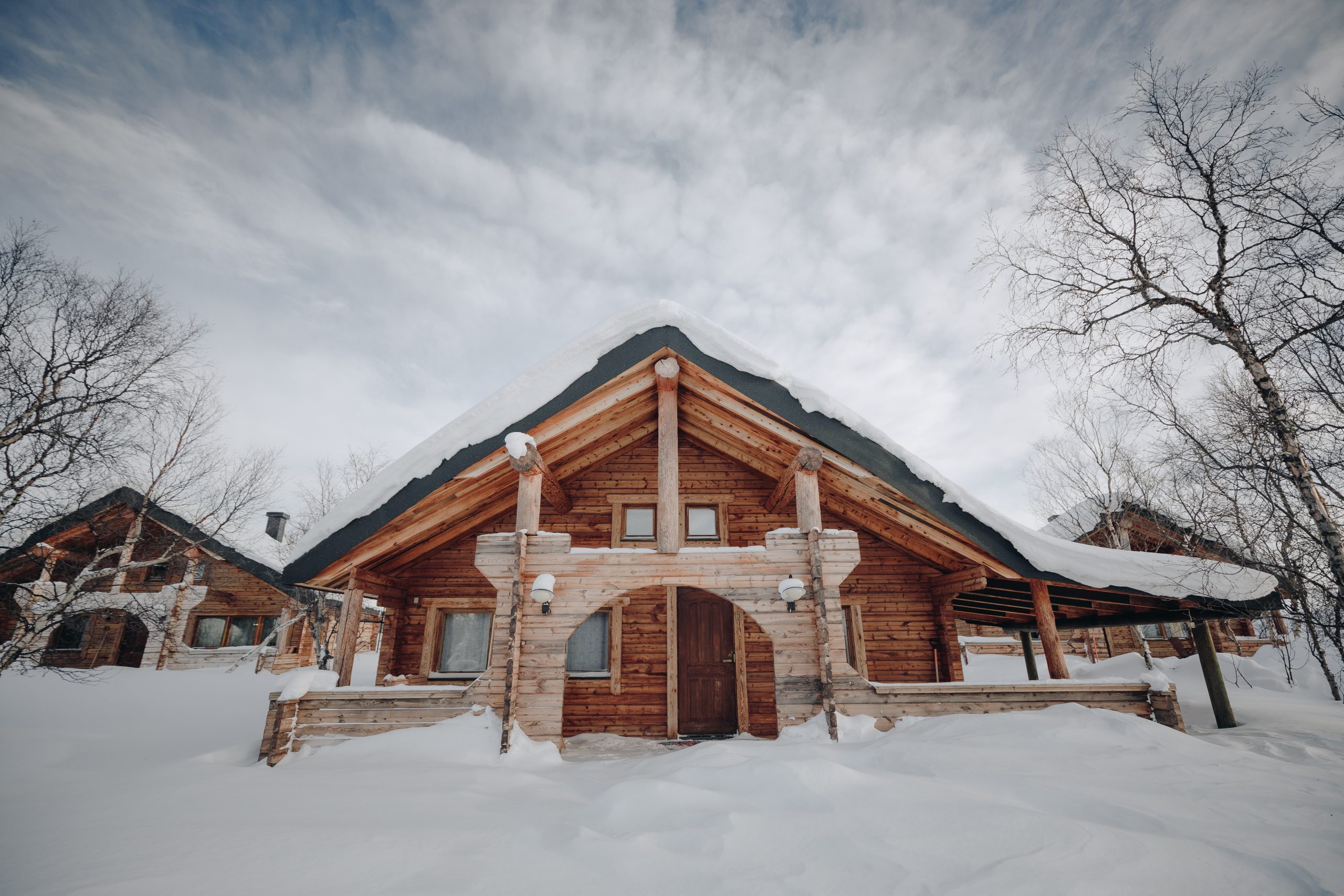 Cottages traditionnels dans la toundra
